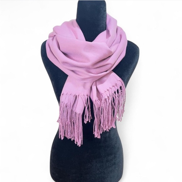 Cashmere’s Large Scarf / Shawl- 3 Colors Available-Pink, Beige, Gray - Picture 1 of 9